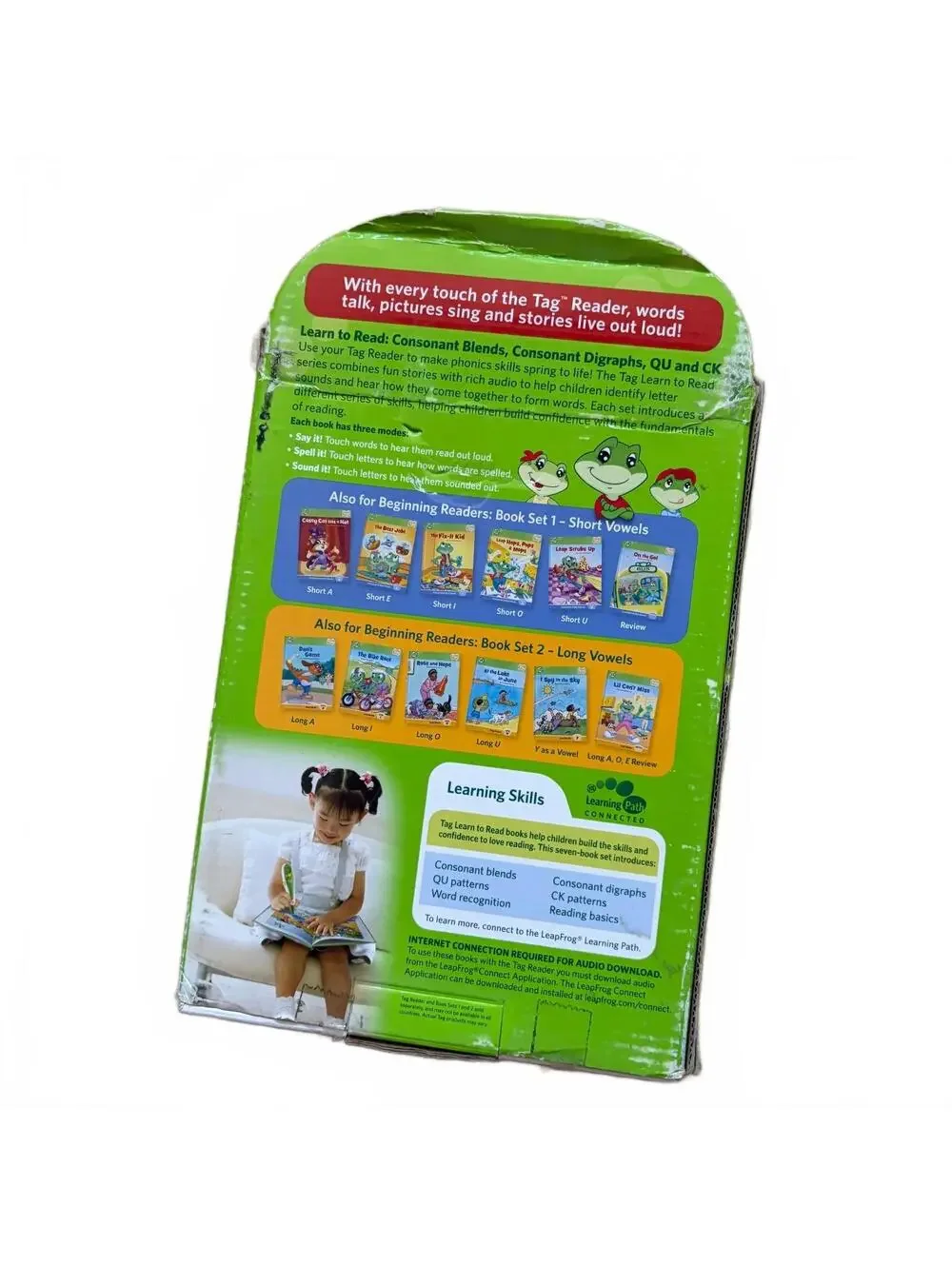 Leapfrog Tag Learn to Read Book Set 3 Consonant Sounds 4-7 Years Complete EUC